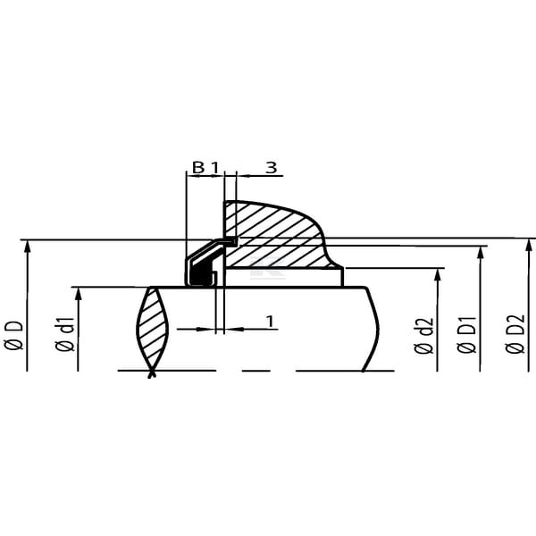 Uszczelnienie Alphaseal RC, 17 x 34 x AS17344RCLP001 | Exvi