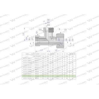 Trójnik hydrauliczny niesymetryczny 7211153545 | Exvi