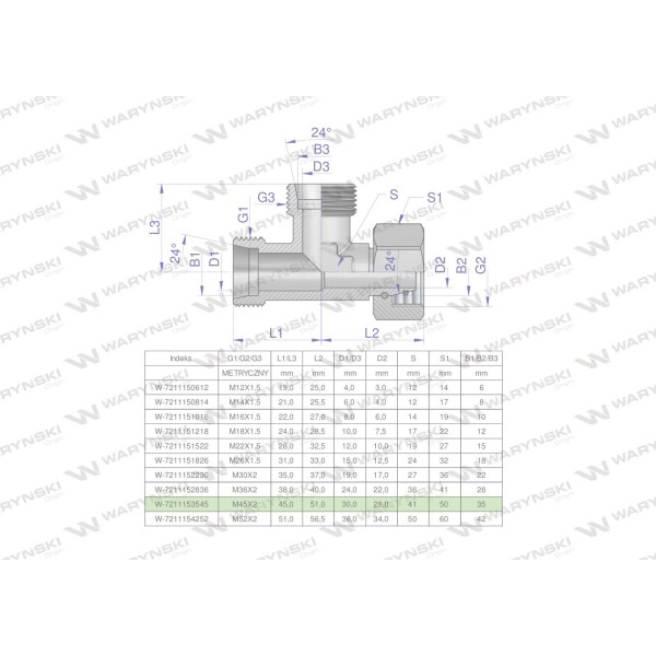 Trójnik hydrauliczny niesymetryczny 7211153545 | Exvi