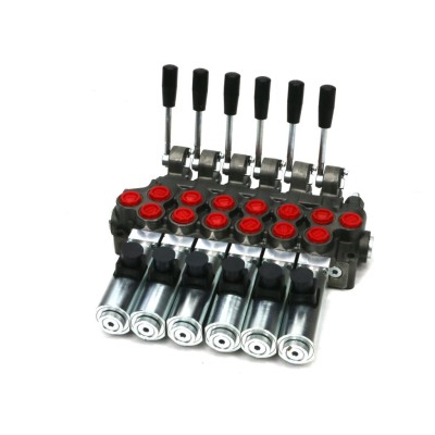 Rozdzielacz hydrauliczny (50 l/m) 6 ROZ50-6-RE12 | Exvi