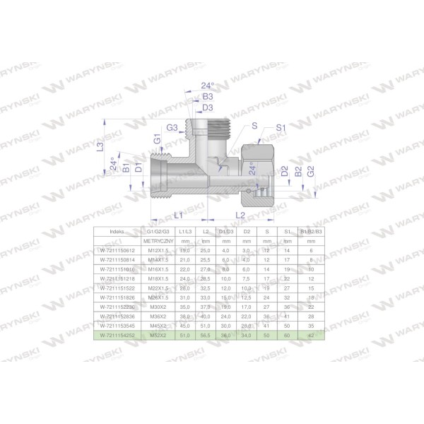 Trójnik hydrauliczny niesymetryczny 7211154252 | Exvi