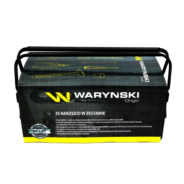 Zestaw narzędzi nasadek i kluczy w metalowej WMC035 | Exvi