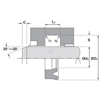 Uszczelniacz tłoczyska SA/UN 22x12x7.7 mm SA122277UN | Exvi