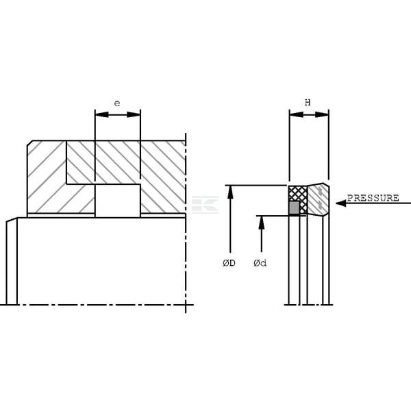 Uszczelniacz tłoczyska SA-EI 45x35x10 mm SA354511T26 | Exvi