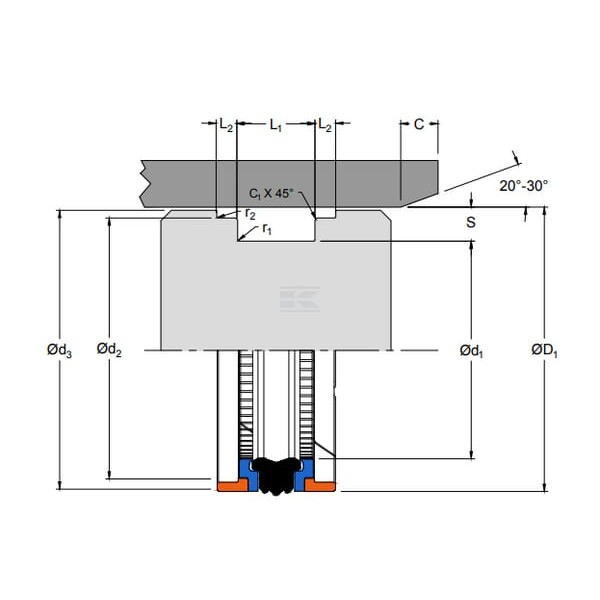 Uszczelniacz tłoka ZA-DBM (780) ZA7058205DBM | Exvi