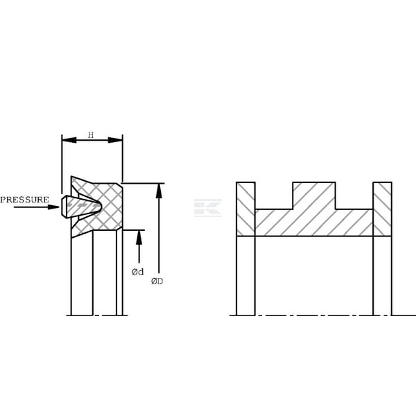 Uszczelniacz tłoka ZA-DS 50x35x9.5 mm ZA503595DS | Exvi
