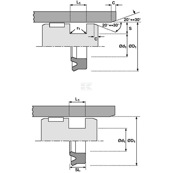 Uszczelniacz tłoka ZA-UN (606) 70x60x8 mm ZA70608UN | Exvi
