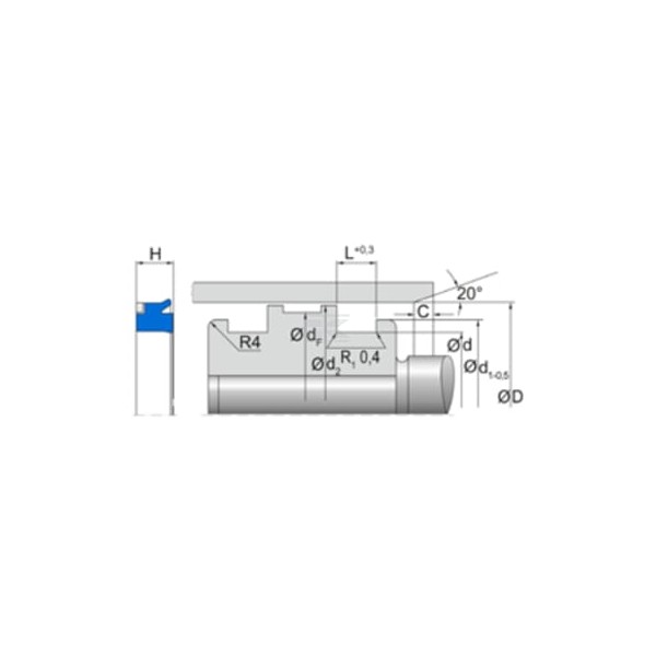 Uszczelniacz tłoka T18 80x60x12.5 mm Kramp ZA080A | Exvi