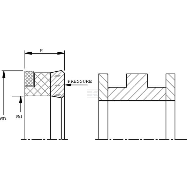 Uszczelniacz tłoka ZA-BS11EA 40x30x10 ZA403010AEUN | Exvi