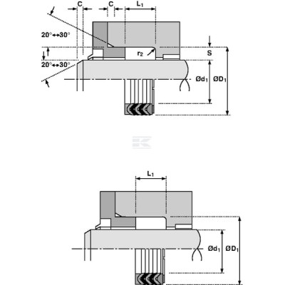 Uszczelniacz tłoka CH kpl. 60x75x22.5 mm CH6075225 | Exvi