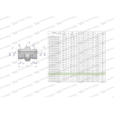 Złączka hydrauliczna calowa BB 1" BSP 5005051616 | Exvi