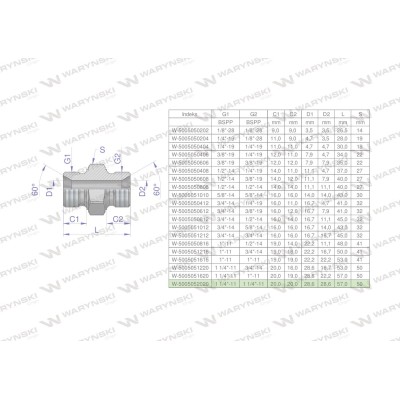 Złączka hydrauliczna calowa BB 1 1/4" BSP 5005052020 | Exvi