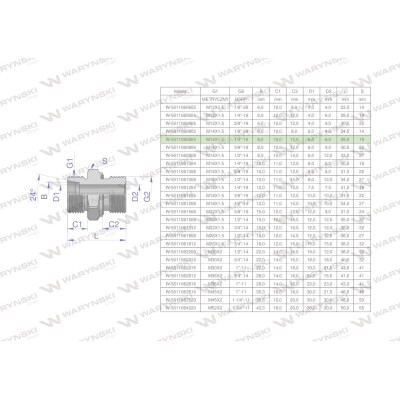 Przyłączka hydrauliczna BB (XGE) M14x1.5 5011060804 | Exvi