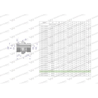 Przyłączka hydrauliczna BB (XGE) M45x2 5011063516 | Exvi