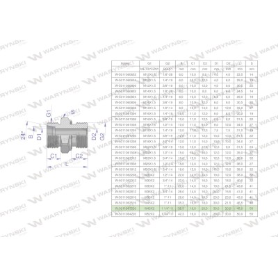Przyłączka hydrauliczna BB (XGE) M45x2 5011063520 | Exvi