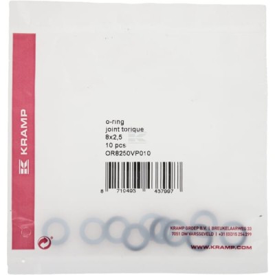 Pierścień uszczelniający o-ring 8x2.5 mm OR8250VP010 | Exvi