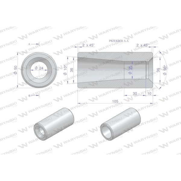 Tuleja zęba ładowacza uniwersalna do zębów 579800 | Exvi
