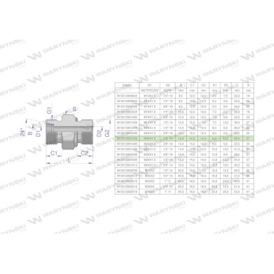Przyłączka hydrauliczna (odmiana ciężka 5012061208 | Exvi