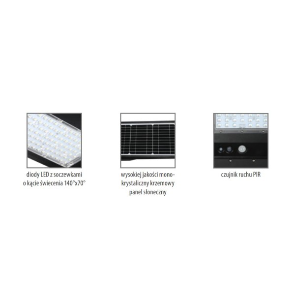 Solarna lampa. oprawa uliczna LED OPSOLAR20W-MK | Exvi