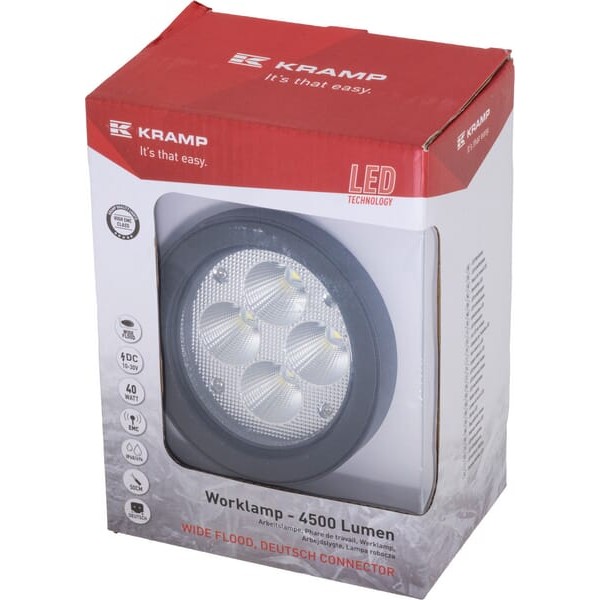 Lampa robocza LED, 40W, 4500lm, okrągła LA10416 | Exvi