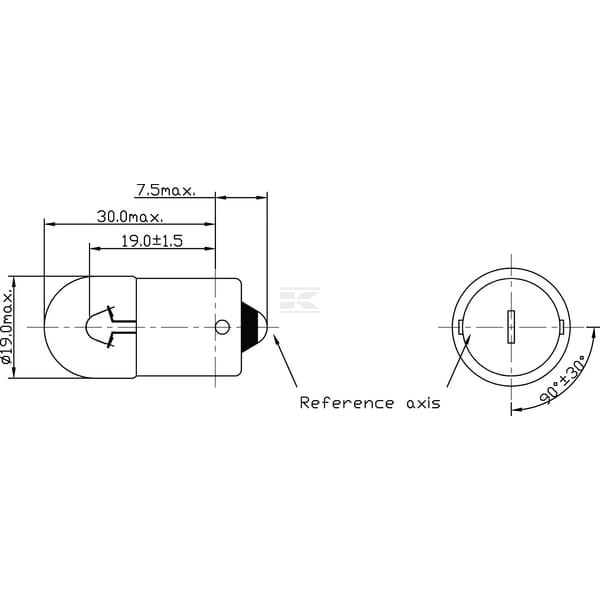 Żarówka G18 1/2 12V 5W BA15s Kramp komplet 10 B1202 | Exvi