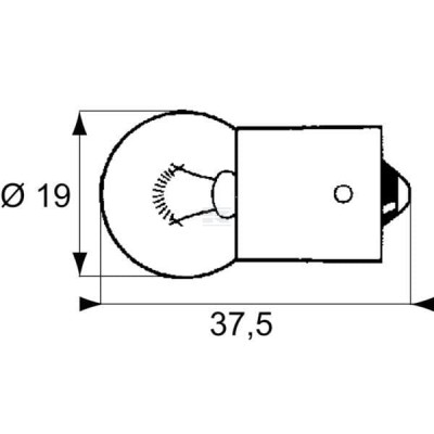 Żarówka 12V R5W 5W BA15s komplet 10 szt. 8GA002071121 | Exvi