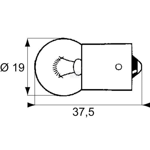 Żarówka 12V R5W 5W BA15s komplet 10 szt. 8GA002071121 | Exvi