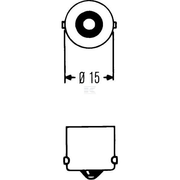 Żarówka 12V R5W 5W BA15s komplet 10 szt. 8GA002071121 | Exvi