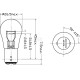 Żarówka S25 12V 21W/5W BAY15d Kramp komplet 10 B1203 | Exvi