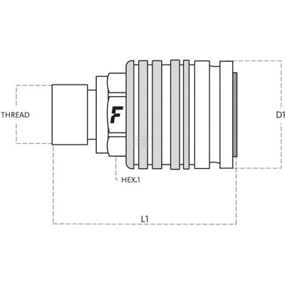 Szybkozłącze gniazdo CPV 1/2" gwint CPV0821815F | Exvi