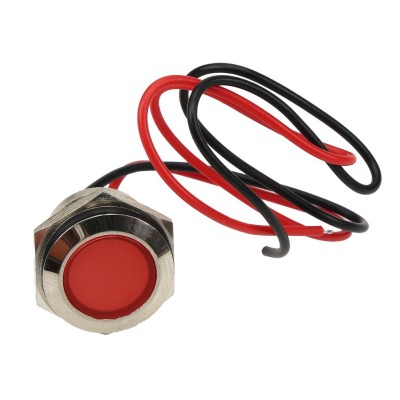Lampka kontrolna LED FI16 12/24V czerwona LKL9R | Exvi
