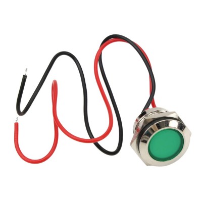 Lampka kontrolna LED FI16 12/24V zielona LKL9G | Exvi