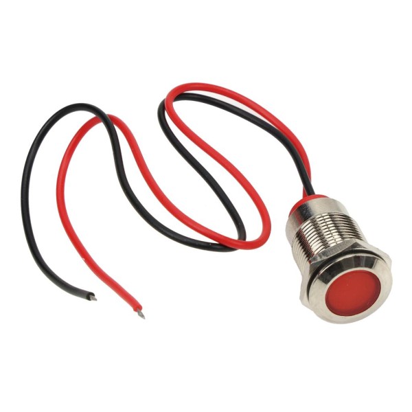 Lampka kontrolna LED FI12 12/24V czerwona LKL8R | Exvi