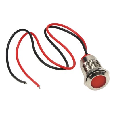 Lampka kontrolna LED FI12 12/24V czerwona LKL8R | Exvi