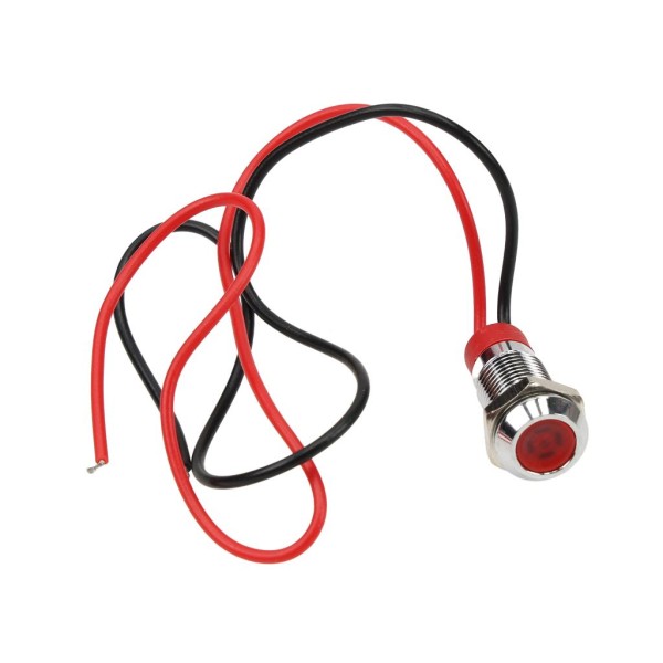 Lampka kontrolna LED FI8 12/24V czerwona LKL7R | Exvi