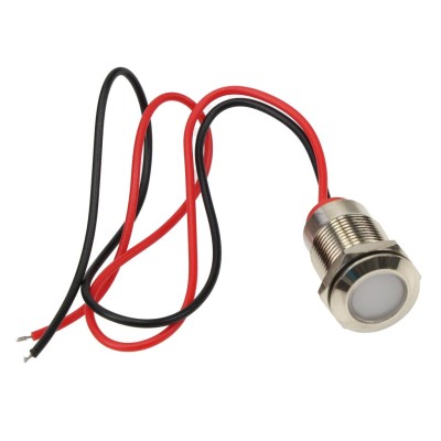 Lampka kontrolna LED FI12 12/24V biała LKL8W | Exvi