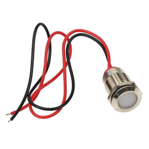 Lampka kontrolna LED FI12 12/24V biała LKL8W | Exvi
