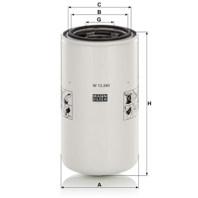 Filtr hydrauliczny W13240 | Exvi