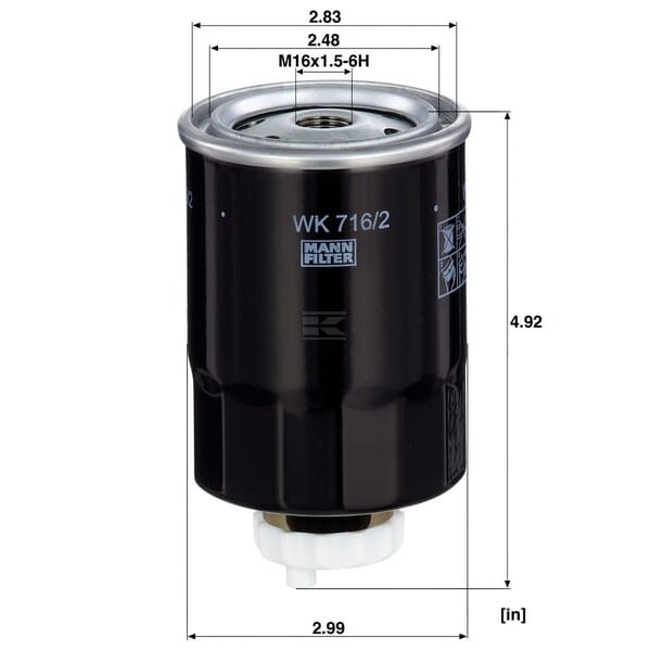 Filtr wymienny paliwa WK7162X | Exvi
