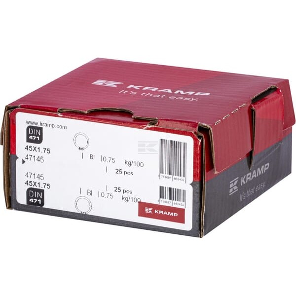 Pierścień osadczy zewnętrzny 45x1.8 mm DIN471 47145 | Exvi