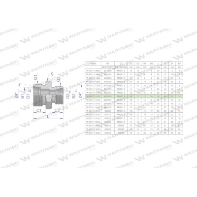 Złączka hydrauliczna redukcyjna metryczna 5011111512 | Exvi