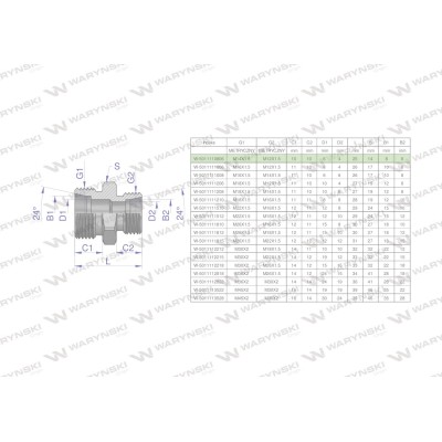 Złączka hydrauliczna redukcyjna metryczna 5011110806 | Exvi