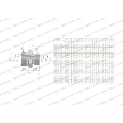 Złączka hydrauliczna redukcyjna metryczna 5011111208 | Exvi