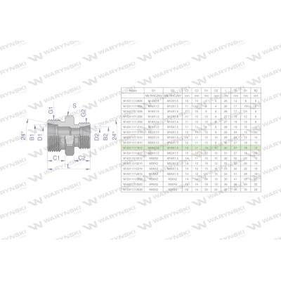 Złączka hydrauliczna redukcyjna metryczna 5011111812 | Exvi