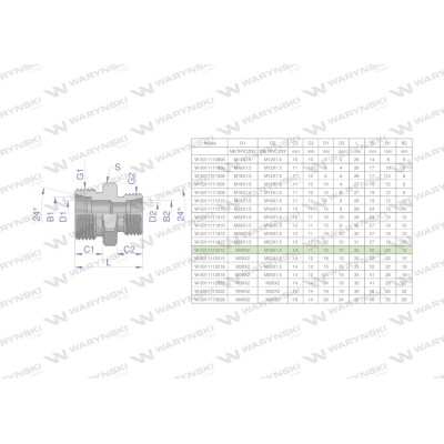 Złączka hydrauliczna redukcyjna metryczna 5011112212 | Exvi