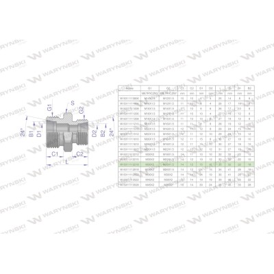 Złączka hydrauliczna redukcyjna metryczna 5011112218 | Exvi