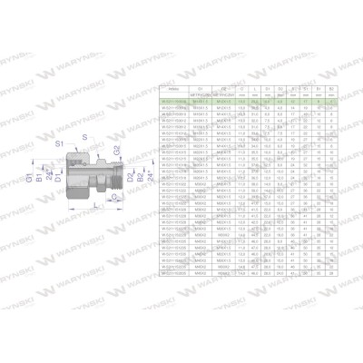 Złączka hydrauliczna metryczna AB (XKOR) 5211150608 | Exvi