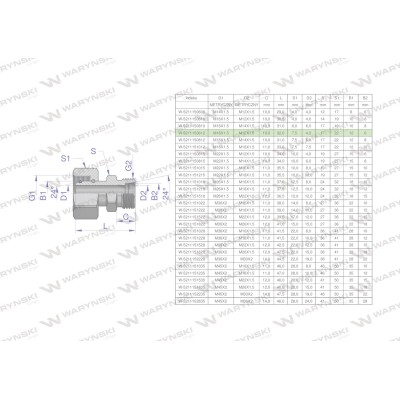 Złączka hydrauliczna metryczna AB (XKOR) 5211150612 | Exvi
