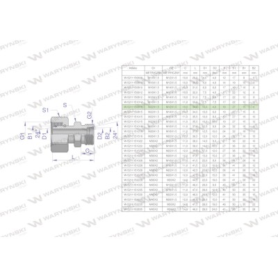 Złączka hydrauliczna metryczna AB (XKOR) 5211150615 | Exvi