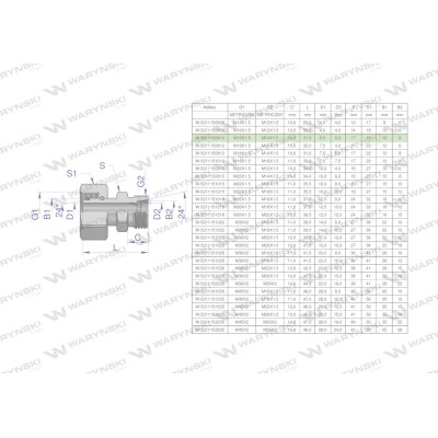 Złączka hydrauliczna metryczna AB (XKOR) 5211150810 | Exvi